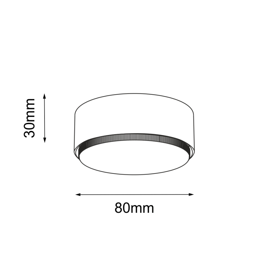Brosline - suunavalgusti 1xGX53/9W/230V must