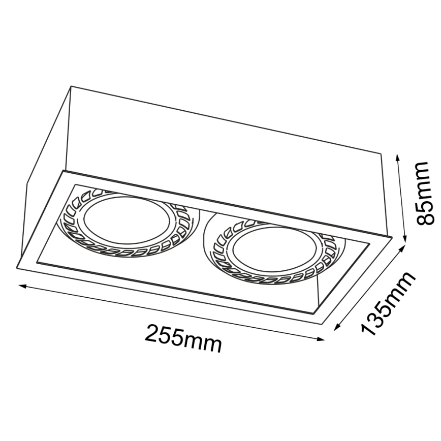 Brosline - suunavalgusti 2xGU10/18W/230V valge