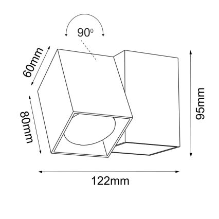 Brosline - Seinane suunatav punktvalgusti 1xGU10/10W/230V valge