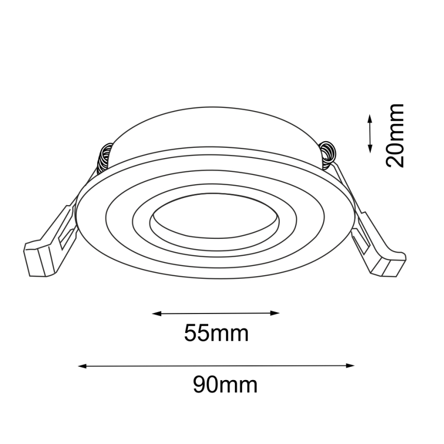 Brosline - Sisseehitatud laevalgusti 1xGU10/10W/230V must