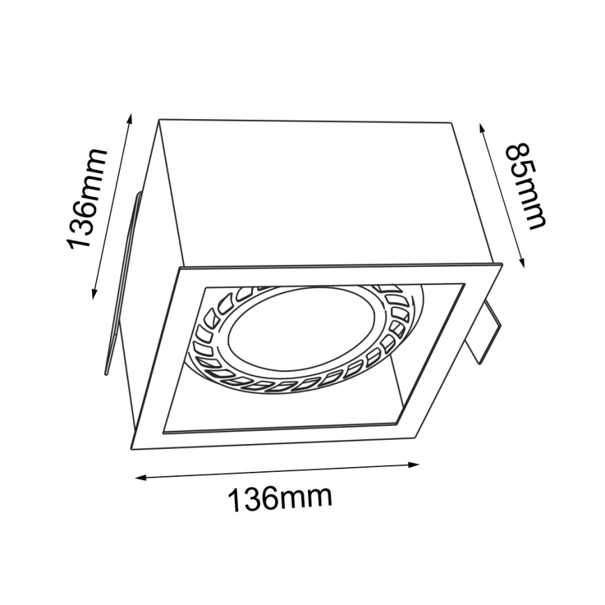 Brosline - süvistatud laevalgusti 1xGU10/18W/230V must