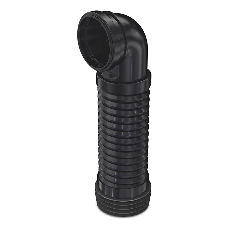 Bruckner - Paindlik seinale kinnitatava WC kollektortoru 90° 20,5-37 cm must