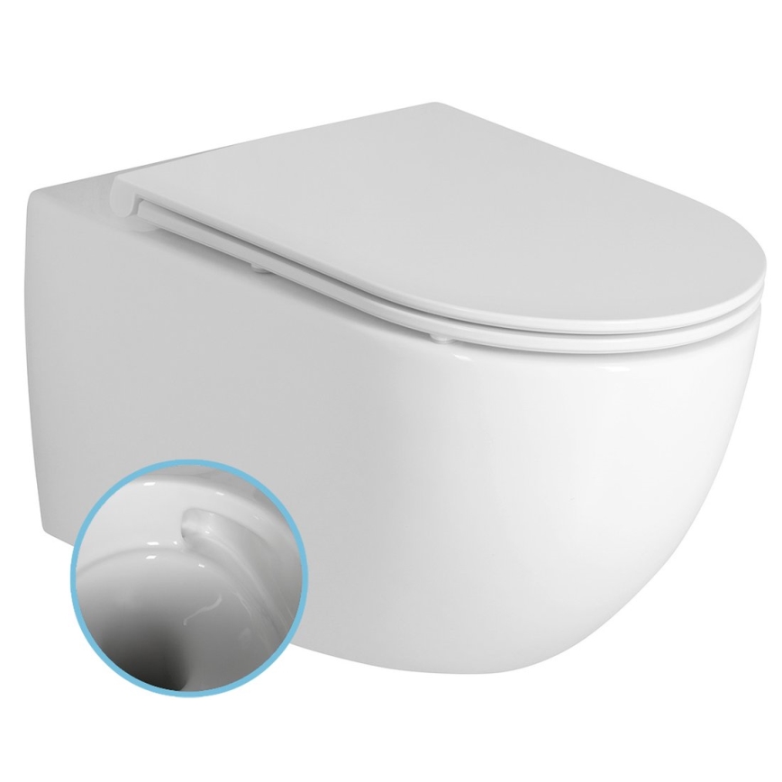 Bruckner - Riputatav WC Vortex Rimless FULDA keraamika/valge