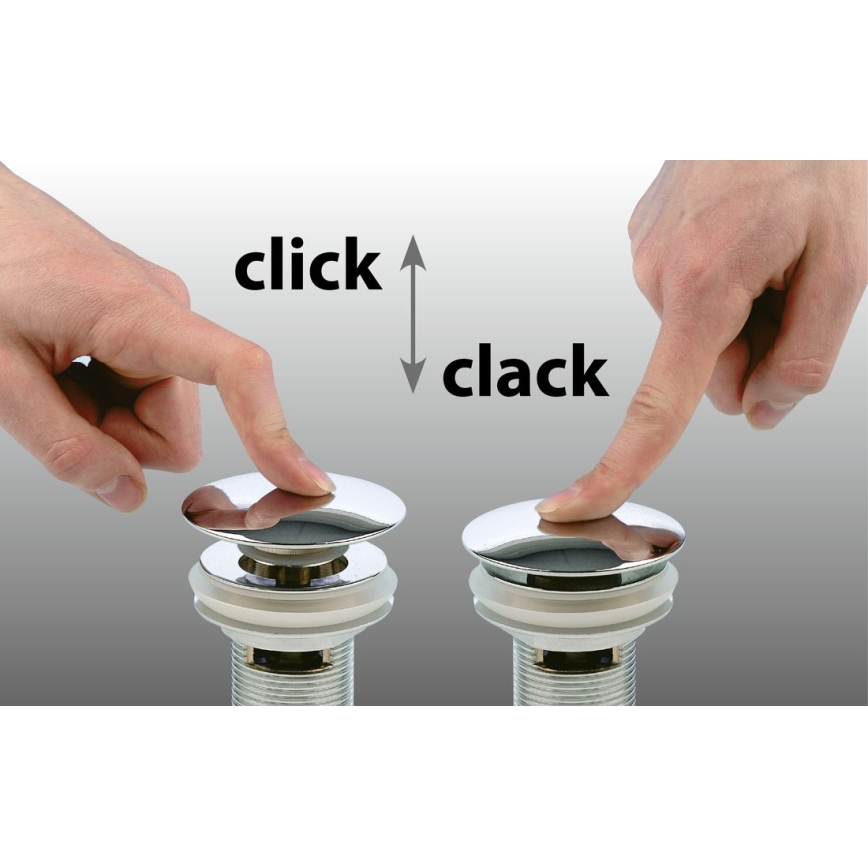 Bruckner - Valamu äravoolupesa CLICK-CLACK d. 6,3 cm roostevaba