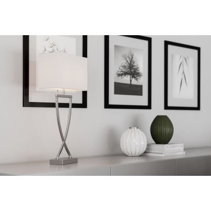 ByRydens - Laualamp OMEGA 1xE27/5W/230V valge/läikiv kroom