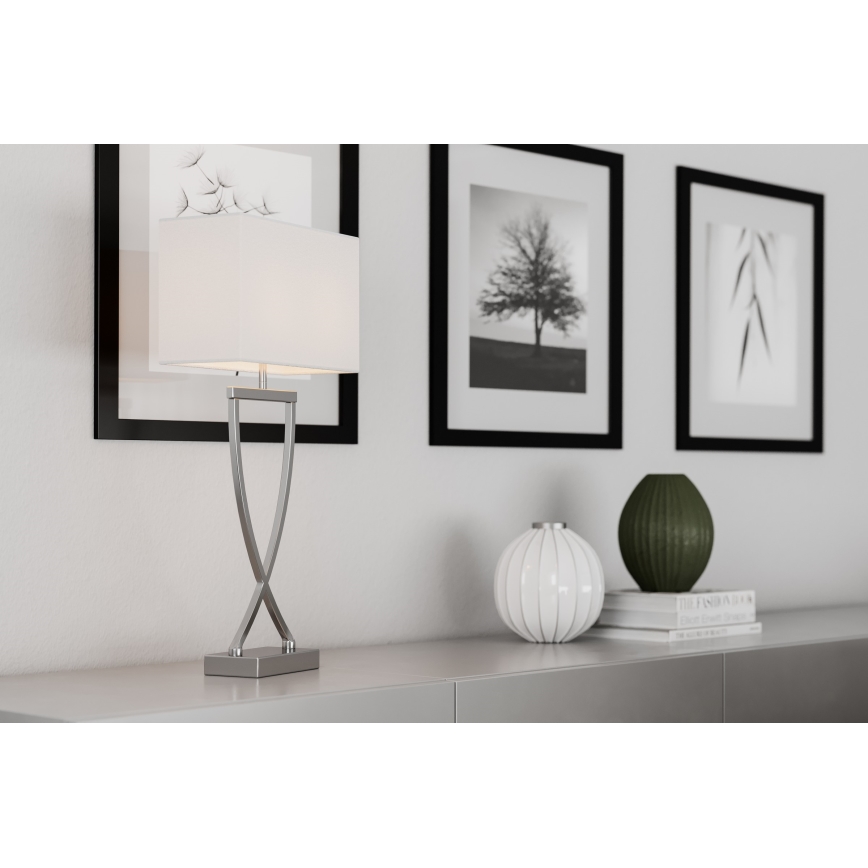ByRydens - Laualamp OMEGA 1xE27/5W/230V valge/läikiv kroom