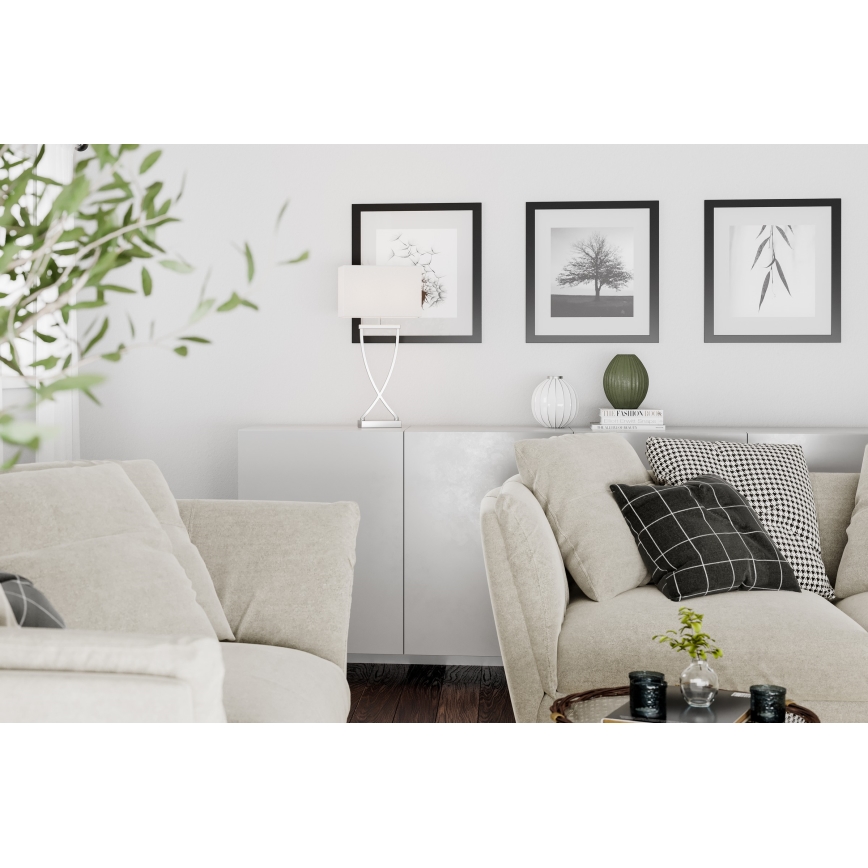ByRydens - Laualamp OMEGA 1xE27/5W/230V valge/läikiv kroom