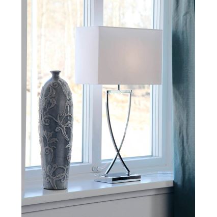 ByRydens - Laualamp OMEGA 1xE27/5W/230V valge/läikiv kroom