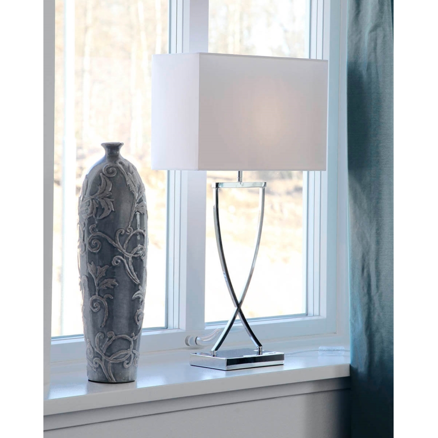 ByRydens - Laualamp OMEGA 1xE27/5W/230V valge/läikiv kroom