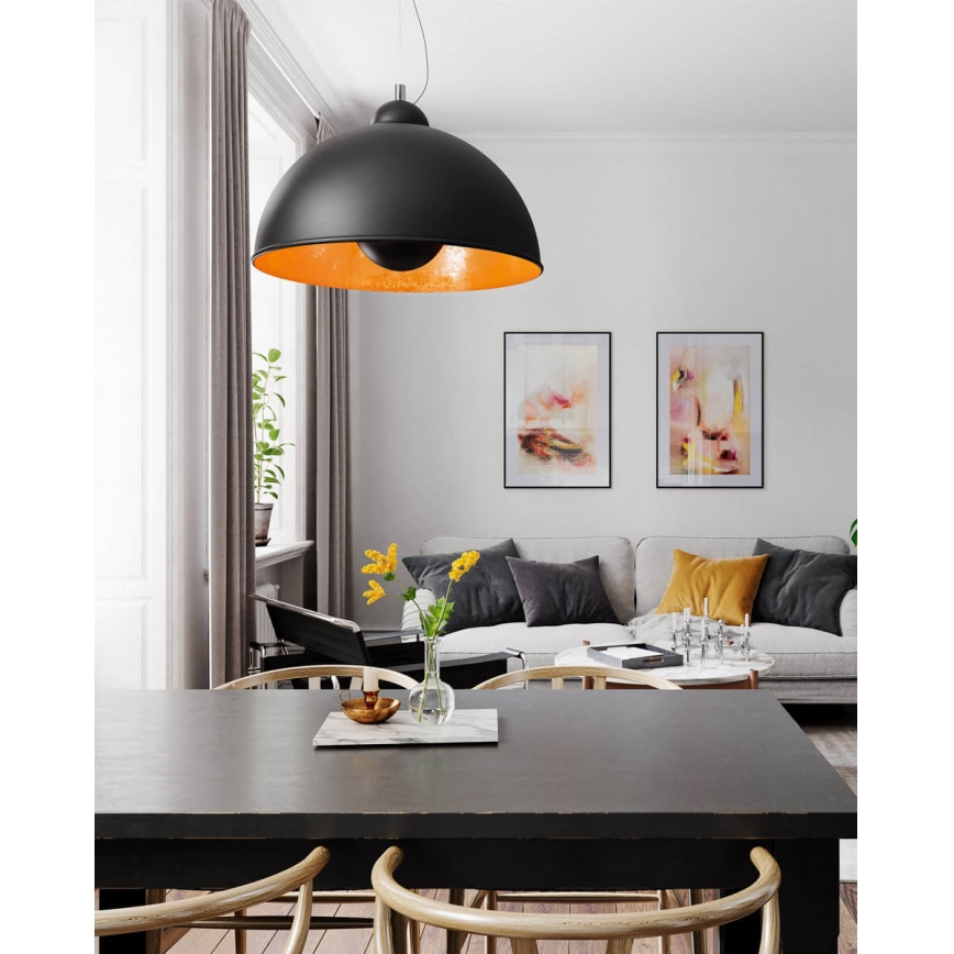 ByRydens - ripatslamp CAPTAIN kaabliga 1xE27/7W/230V must