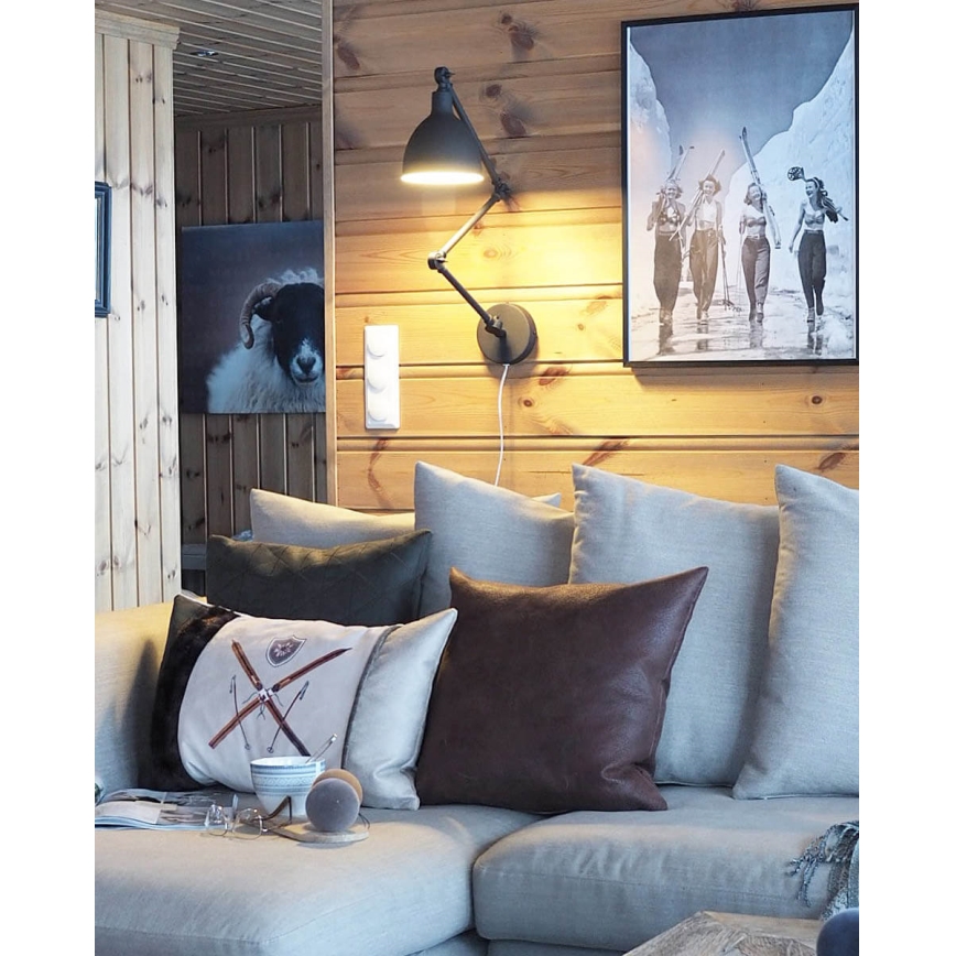 ByRydens - Hämardatav seinalamp BASAAR 1xE27/5W/230V must