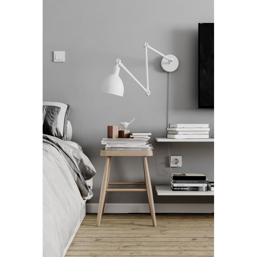 ByRydens - Hämardatav seinalamp BASAAR 1xE27/5W/230V valge
