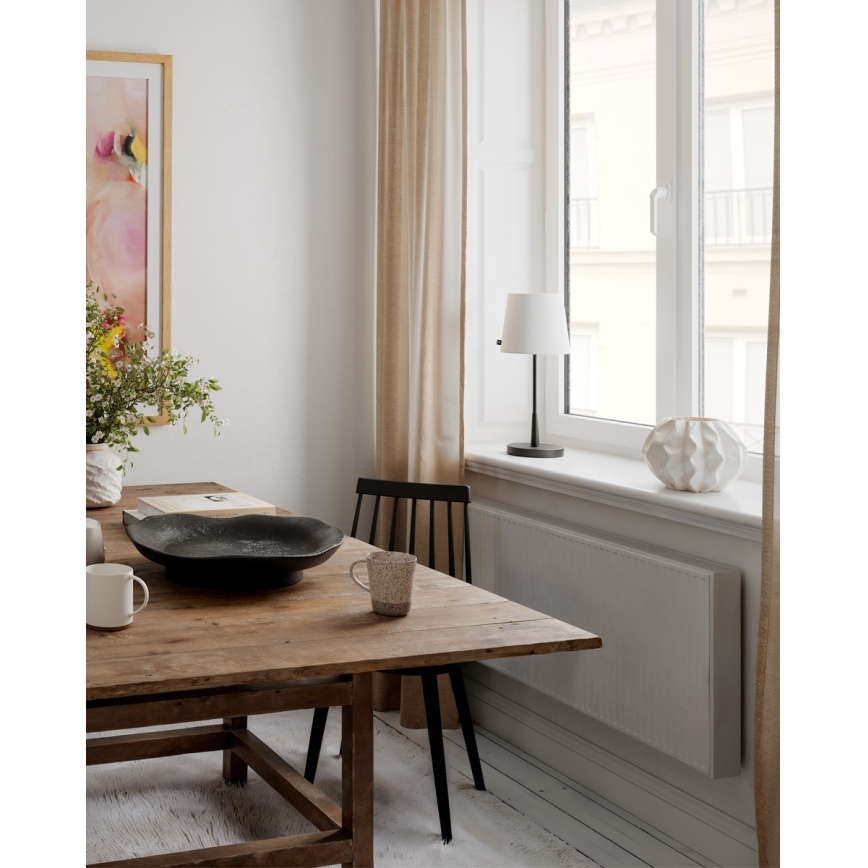 ByRydens - Laualamp LUMI 1xE27/8W/230V valge/must 48,5 cm