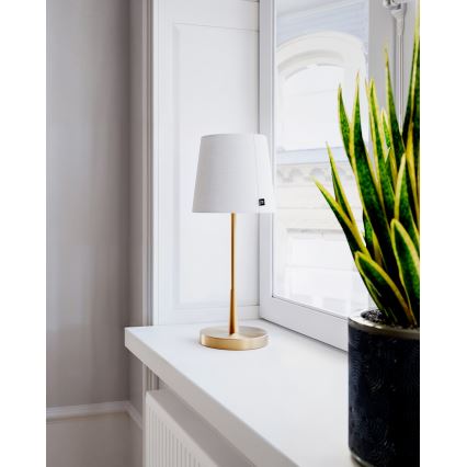ByRydens - Laualamp LUMI 1xE27/8W/230V valge/kuldne 48,5 cm