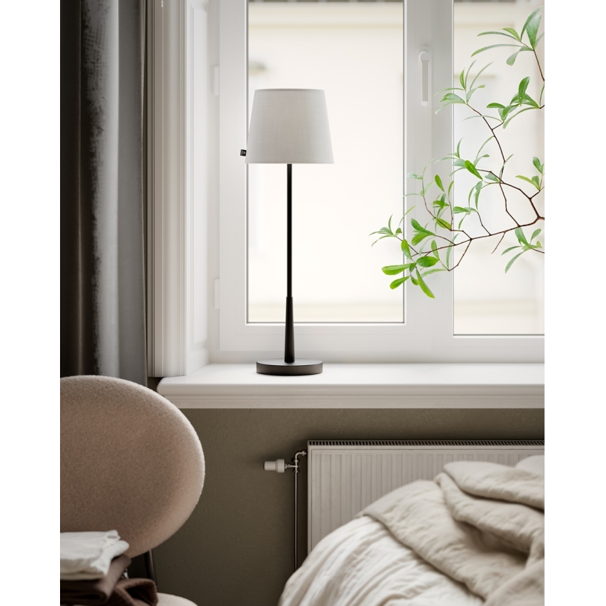ByRydens - Laualamp LUMI 1xE27/8W/230V valge/must 68,5 cm