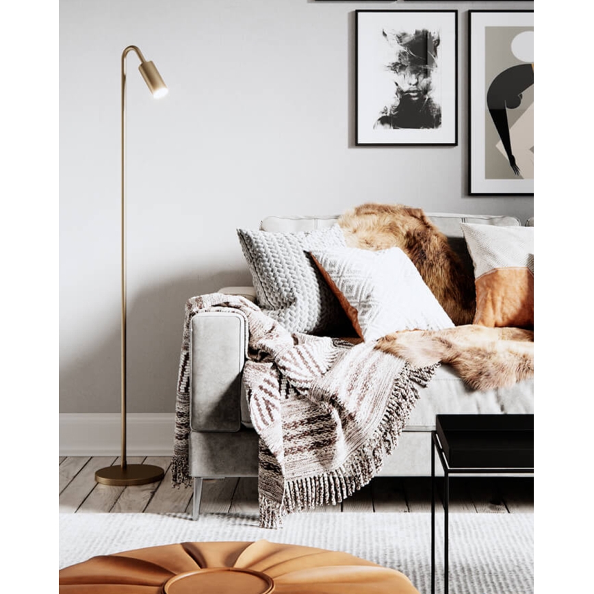 ByRydens - Põrandalamp CURVE 1xGU10/7W/230V kuldne