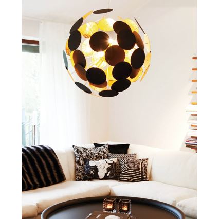 ByRydens - Lühter PLANET 4xE14/5W/230V must/kuldne d. 50 cm