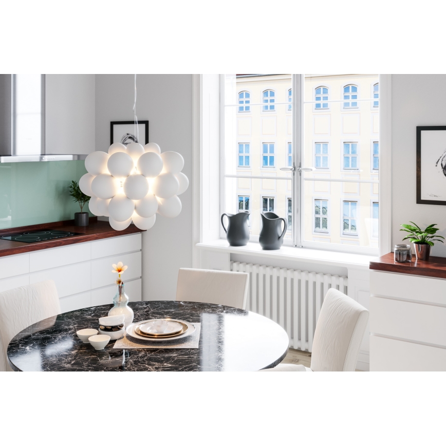 ByRydens - Lühter GROSS 8xG9/4W/230V valge d. 50 cm