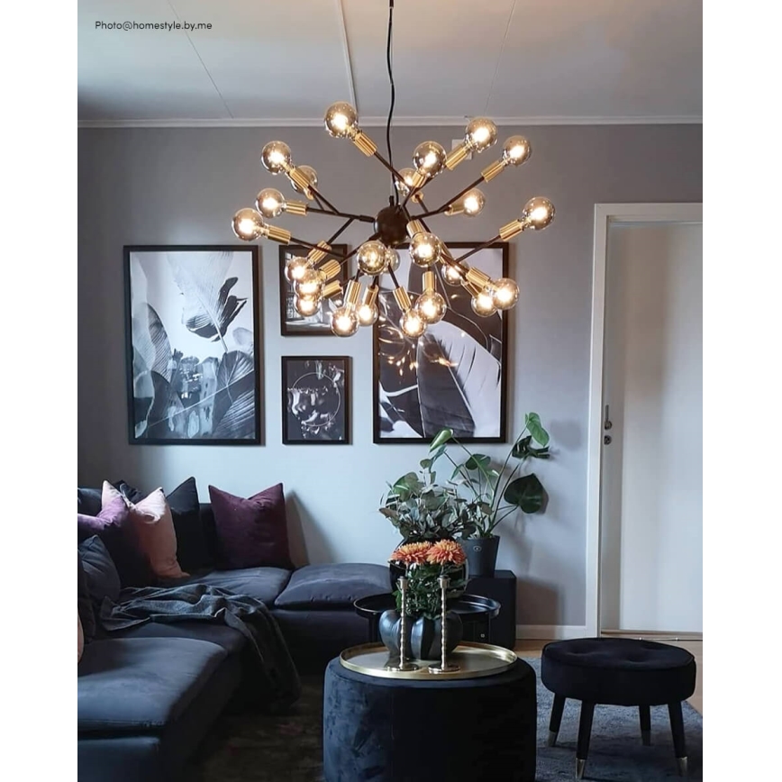 ByRydens - Lühter HEROES 24xE27/5W/230V must d. 80 cm