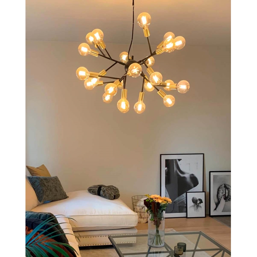 ByRydens - Lühter HEROES 24xE27/5W/230V must d. 80 cm