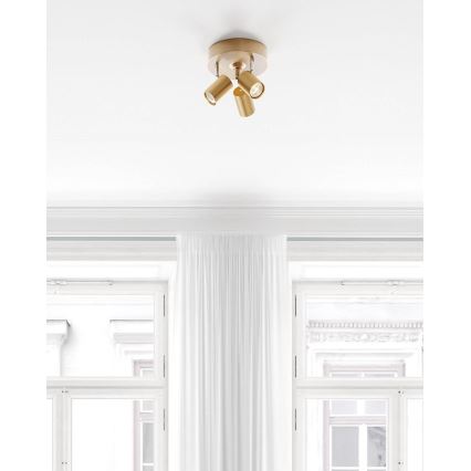 ByRydens - punktvalgusti CORRECT 3xGU10/7W/230V kuldne Ø 20 cm