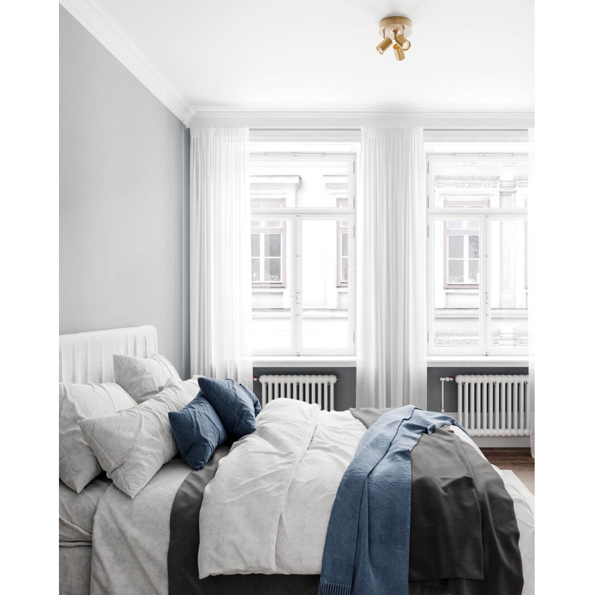 ByRydens - punktvalgusti CORRECT 3xGU10/7W/230V kuldne Ø 20 cm