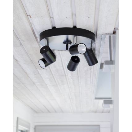 ByRydens - Kohavalgusti CORRECT 5xGU10/7W/230V must, läbimõõt 30 cm