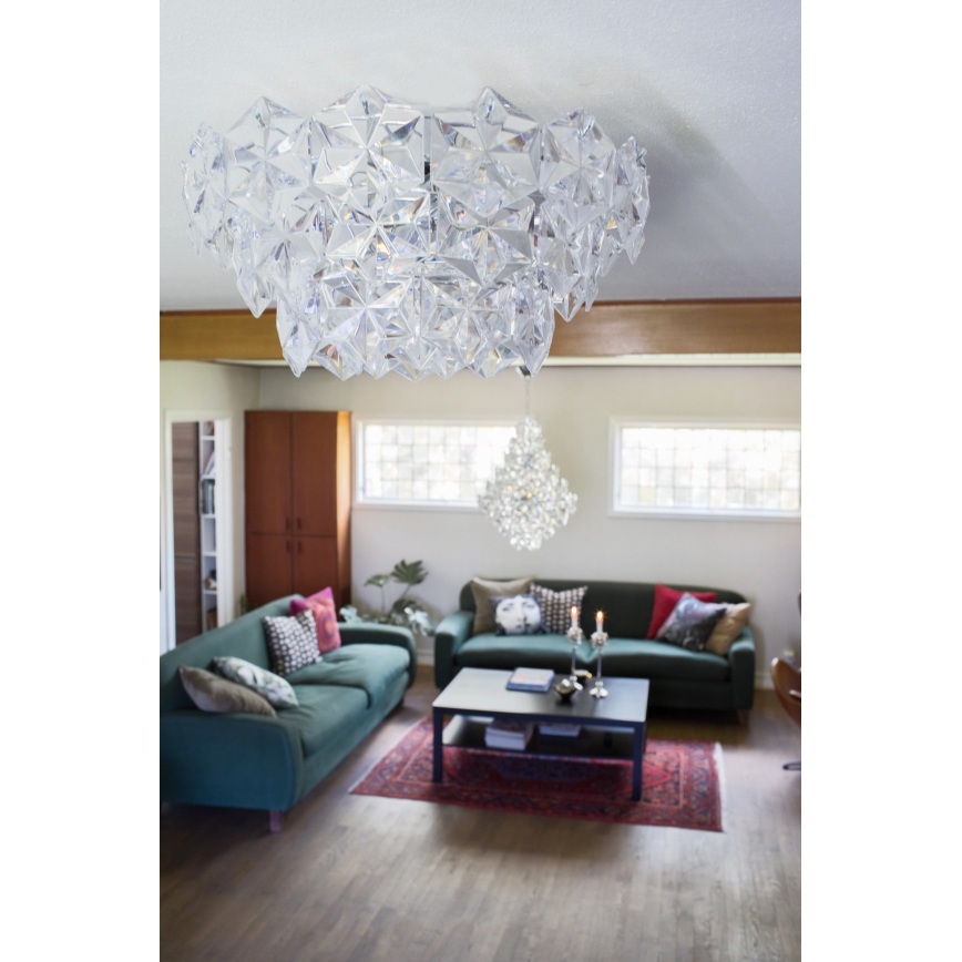 ByRydens - Laevalgusti MONARQUE 3xE27/5W/230V läbipaistev d. 51 cm