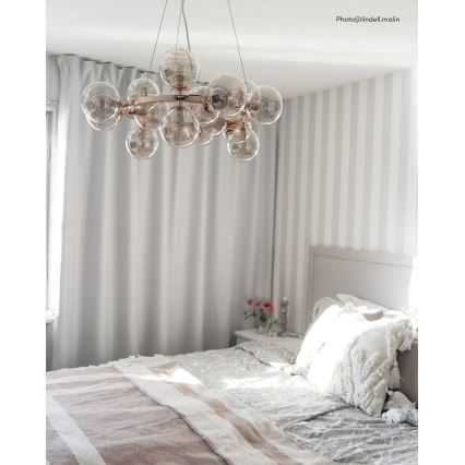 ByRydens - Lühter SPLENDOR 15xG9/5W/230V suitsune/pruun d. 58 cm