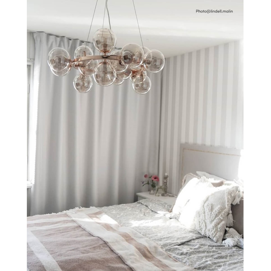 ByRydens - Lühter SPLENDOR 15xG9/5W/230V suitsune/pruun d. 58 cm