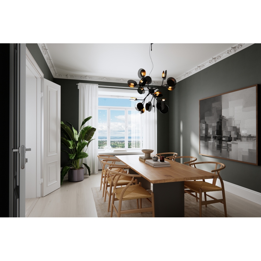 ByRydens - Lühter TURNO 18xG9/4W/230V kuldne/must d. 80 cm