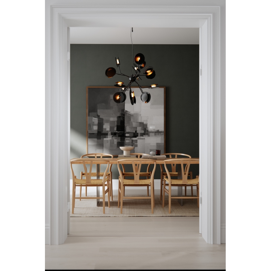 ByRydens - Lühter TURNO 18xG9/4W/230V kuldne/must d. 80 cm