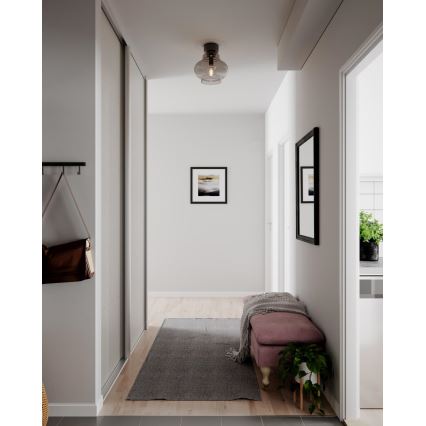 ByRydens - laelamp DOLORES 1xE27/5W/230V läbimõõt 30 cm hall/suitsune