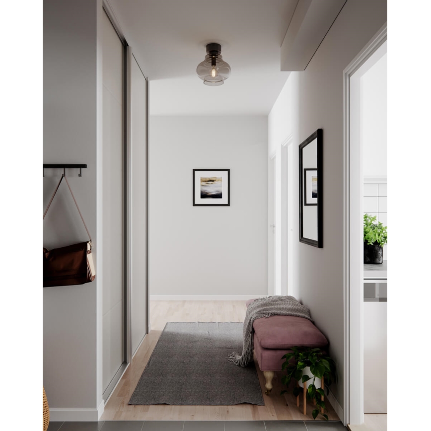 ByRydens - laelamp DOLORES 1xE27/5W/230V läbimõõt 30 cm hall/suitsune