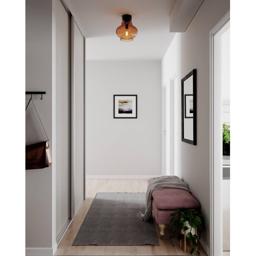 ByRydens - laelamp DOLORES 1xE27/5W/230V läbimõõduga 30 cm pruun/suitsune