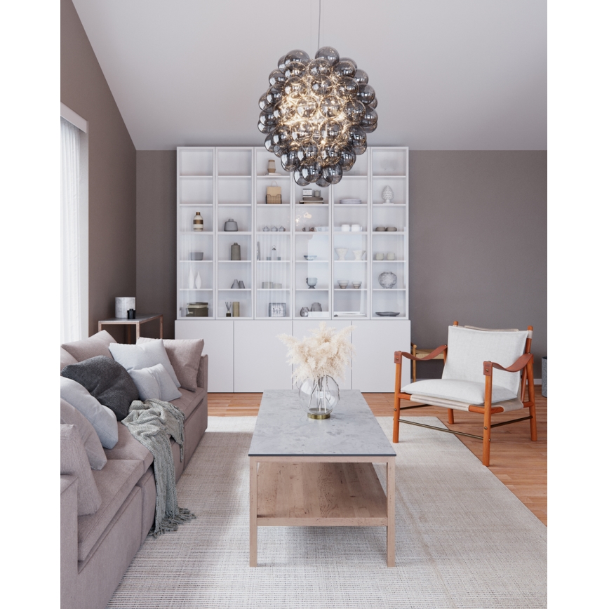 ByRydens - DELUXE ripplühter juhtmel 4xE14/5W/230V hall/suitsune
