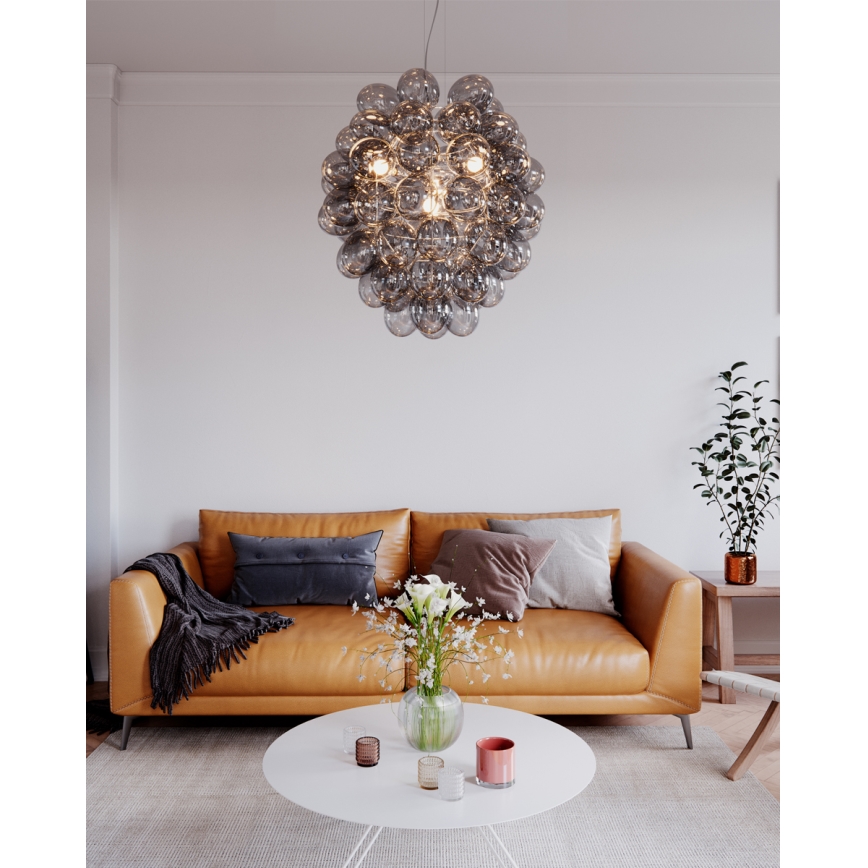 ByRydens - DELUXE ripplühter juhtmel 4xE14/5W/230V hall/suitsune