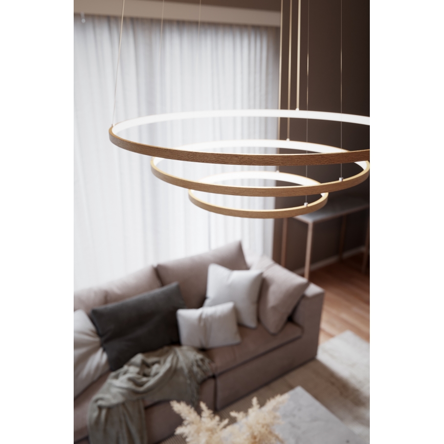 ByRydens - LED Lühter TRIONE LED/45W/230V pruun d. 80 cm