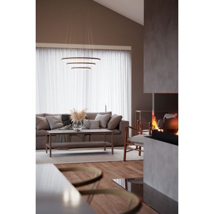 ByRydens - LED Lühter TRIONE LED/45W/230V pruun d. 80 cm