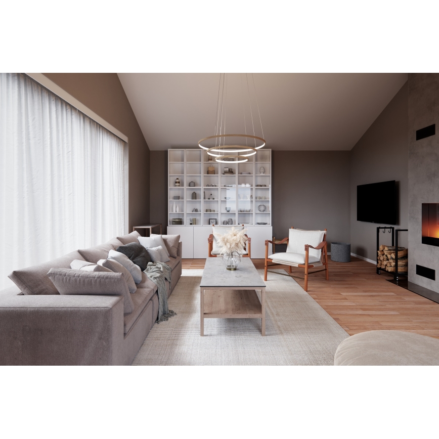 ByRydens - LED Lühter TRIONE LED/45W/230V pruun d. 80 cm