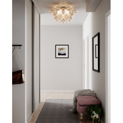 ByRydens - Laelamp GROSS 6xG9/8W/230V suitsune/pruun, läbimõõt 70 cm