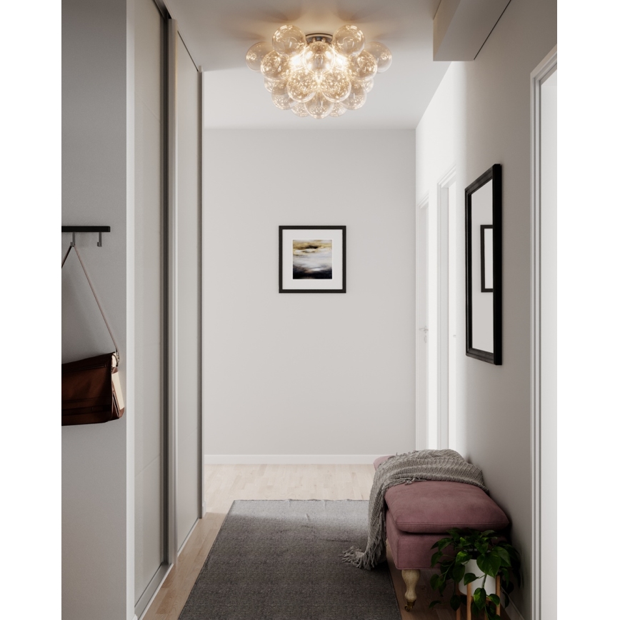 ByRydens - Laelamp GROSS 6xG9/8W/230V suitsune/pruun, läbimõõt 70 cm