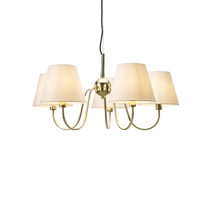 ByRydens - rippvalgusti LYNF kaabliga 5xE14/8W/230V messing/valge