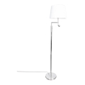 ByRydens - LED põrandalamp ORLANDO 1xE27/5W/230V + LED/3W valge/kõrgläikiv kroom, läbimõõt 36 cm