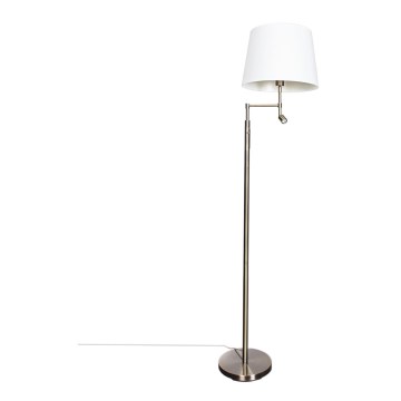 ByRydens - LED Põrandalamp ORLANDO 1xE27/5W/230V + LED/3W valge/pronks d. 36 cm