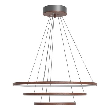 ByRydens - LED-rippvalgusti TRIONE LED/45W/230V, pruun, läbimõõt 80 cm