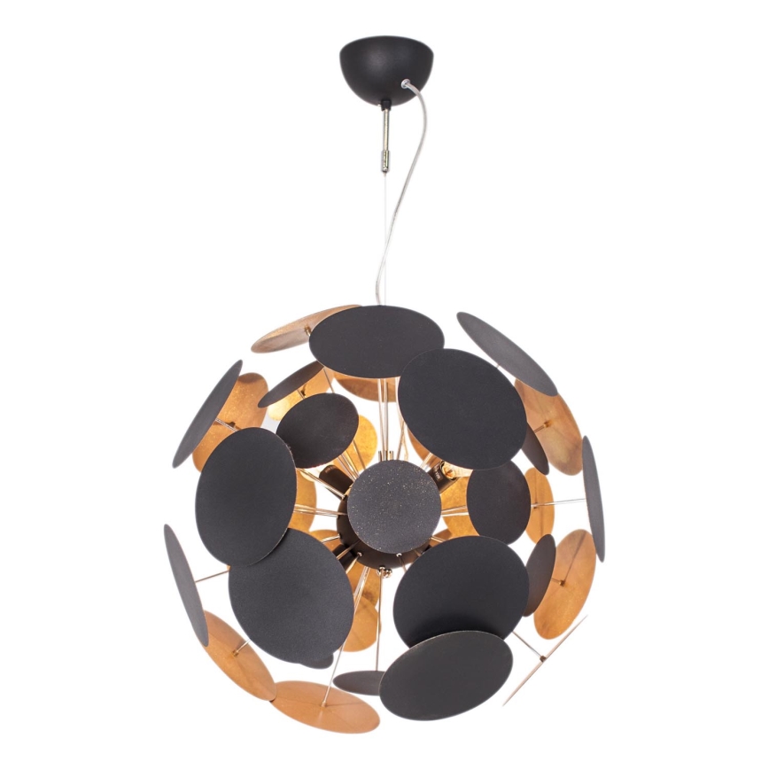 ByRydens - Lühter PLANET 4xE14/5W/230V must/kuldne d. 50 cm