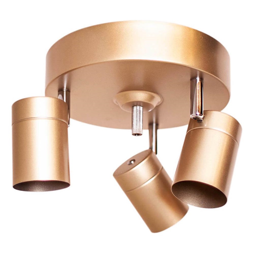 ByRydens - punktvalgusti CORRECT 3xGU10/7W/230V kuldne Ø 20 cm