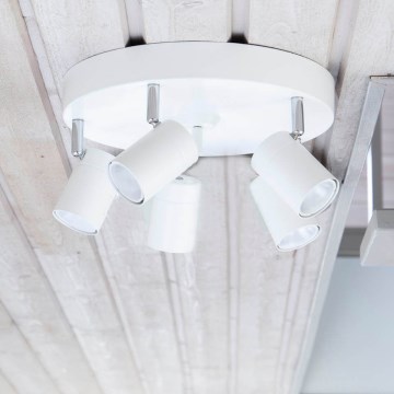 ByRydens - suunatav laevalgusti CORRECT 5xGU10/7W/230V valge, Ø 30 cm