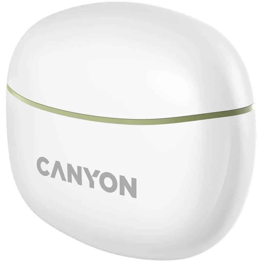 Canyon - Juhtmevaba stereo earphones True Juhtmevaba 500 mAh + 2x 40 mAh valge/roheline